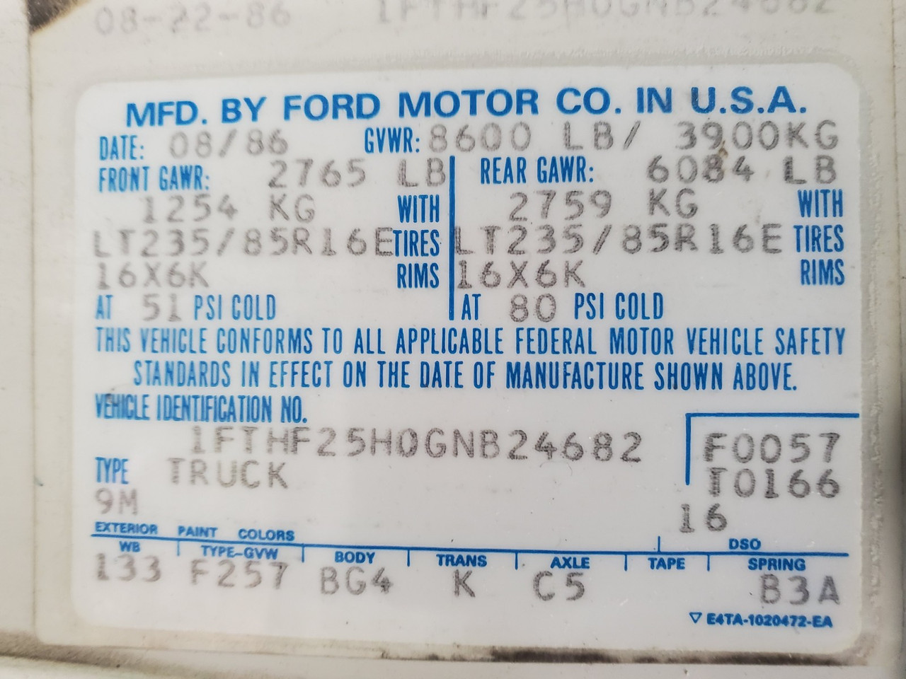 Auto A Escala 1/18 Ford F250 Pick Up 1959