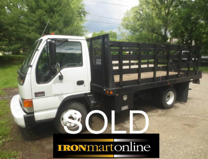 14 Foot Stake Body Truck GMC W3500 used for sale