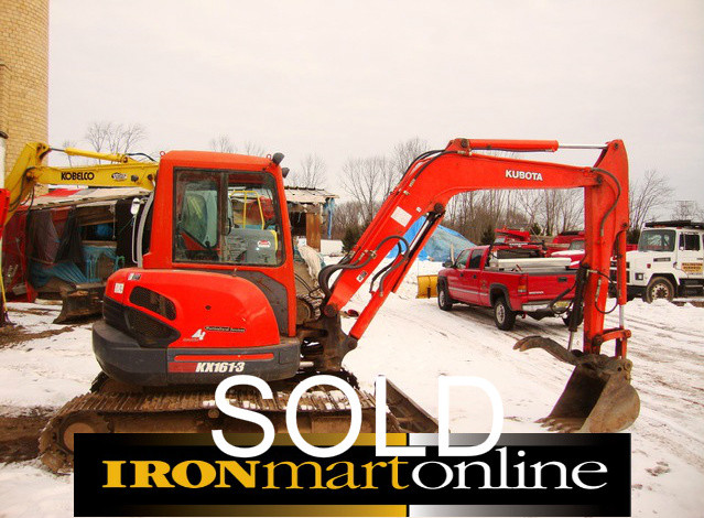 Kubota mini excavator kx161-3 | enclosed cab hydraulic thumb