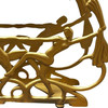 1928 Art Deco Nude Flapper Brass Magazine Rack by Seville Art Metal Studios