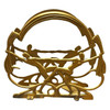 1928 Art Deco Nude Flapper Brass Magazine Rack by Seville Art Metal Studios