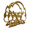 1928 Art Deco Nude Flapper Brass Magazine Rack by Seville Art Metal Studios