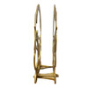 1928 Art Deco Nude Flapper Brass Magazine Rack by Seville Art Metal Studios