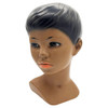 Mid-century Hawaiian Polynesian Boy Chalkware Bust Statue by Marwal