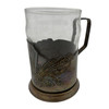 Art Deco "Age of Progress" Silver Plate and Glass Beer Mug