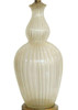 Large Hand Blown Murano Glass Table Lamp in Barovier Style