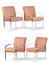 Lucite and Leather Lounge Chairs by Leon Frost, Signed