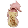 Rare Mid-century Ceramic California Pottery Pink Seahorse Flower Wall Vase