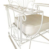 Iron Wire Patio/Outdoor Slider Rocking Lounge Chair with Scrolling Arms, Pair