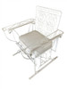 Iron Wire Patio/Outdoor Slider Rocking Lounge Chair with Scrolling Arms, Pair