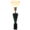 Mid-Century Ceramic Geometric Spiral Cone Table Lamp by Rembrandt, Pair
