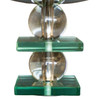 French Art Deco Crystal and Chrome Compote
