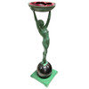 Frankart Standing Nude on Ball Art Deco Sculptural Smoke Stand Model T330