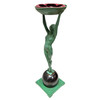 Frankart Standing Nude on Ball Art Deco Sculptural Smoke Stand Model T330