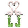 Restored Vintage Life Size Pink Flamingo Statues - Full Size Pair