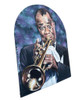 10' Foot Tall Oil on Canvas Portrait of Louis Armstrong Folding Screen