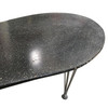 Large 67" Bespoke Mid-Century Biomorphic Coffee Table W/ Wire Spoke Legs