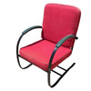 Art Deco Green & Black Springer Rocking Chair by Wolfgang Hoffmann for Howell