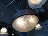 Hand Forged Mission Style Chandelier With Cut Glass Shades