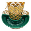 Mid-century Regancy Brass & Ceramic TV Lamp & Planter by Sierra Columbia