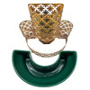 Mid-century Regancy Brass & Ceramic TV Lamp & Planter by Sierra Columbia