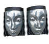 Art Deco Style Female Face Mask Wall Sconce