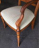 French Neoclassic Dining Chair with Hand-Painted Woven Wicker Back