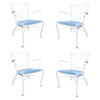 Woodard Art Nouveau Iron Patio/Outdoor Lounge Chair, Set of 4