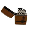 Rare Leather Bound Art Deco Windproof Flip Pocket Lighter by Champ Austria