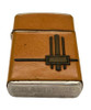 Rare Leather Bound Art Deco Windproof Flip Pocket Lighter by Champ Austria