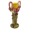 Early Art Deco California Pottery Ceramic Tropical Flamingo Flower Vase