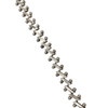 Mid-Century Heavy 925 Sterling Silver "Zig-Zag" Nuts Balls Links Bar Bracelet