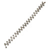 Mid-Century Heavy 925 Sterling Silver "Zig-Zag" Nuts Balls Links Bar Bracelet