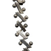 Mid-Century Heavy 925 Sterling Silver "Zig-Zag" Nuts Balls Links Bar Bracelet