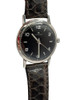 1950 Hamilton Thin-O-Matic Wristwatch w/ Black Dial on Leather Band