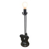 Mid Century Black Ceramic Swan Heads Table Lamp