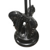 Mid Century Black Ceramic Swan Heads Table Lamp