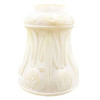 Art Nouveau Frosted Milk Glass Bellflower w/ Embossed Tulips Globe 2" Fitter