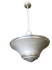 Art Deco Spun Aluminum Saucer Ceiling Pendant Lamp, 6 Available