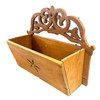 Vintage Hand Carved Edwardian Wooden Wall Mailer Mailbox w/ Star