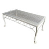 Mid-century Wrought Iron Outdoor/ Patio Low Mesh Coffee Table by Woodard