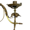 Electrified Late Victorian Baroque Casted Brass Gas Sconces w/ Shade, Pair