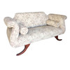 Duncan Phyfe Style Love Seat Settee with Scrolling Arms
