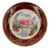 Mid-century Round Pink Flamingo Salad Plate by Royal Falconware England