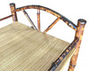 Restored Tiger Bamboo Two-Tier Short Shelf with Bottom Shelf