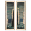 Abstract Landscape Acrylic on Canvas by Carlo of Hollywood, Pair