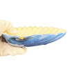 Large 8" Mid-century Rainbow Iridescent Ceramic Clam Shell Tropical Ashtray