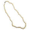 Mid-century South Sea Roud Pearl Choker Necklace on Silk Cord w/ Silver Clasp