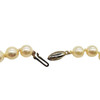 Mid-century South Sea Roud Pearl Choker Necklace on Silk Cord w/ Silver Clasp