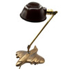 Rare 1987 Brass-tone Art Deco Style DC-3 Airplane Table Lamp, by Sarsaparilla